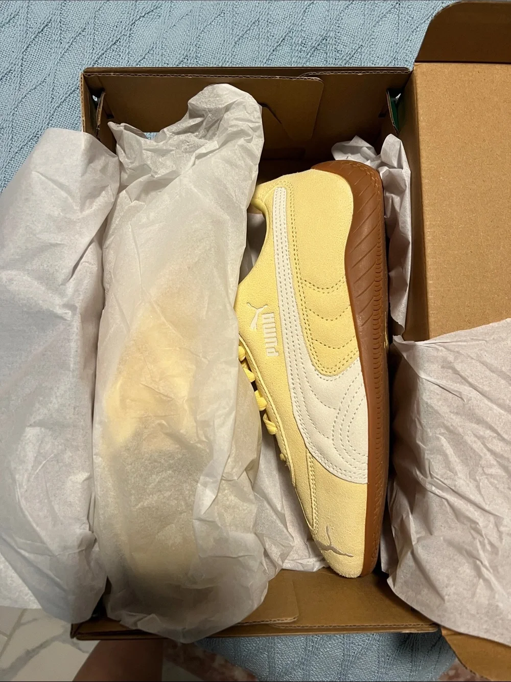 Puma Speedcat OG Yellow and White Classic Low-Top Sneaker